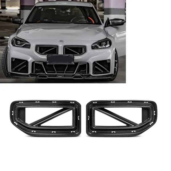 BMW M2 G87 SQ style Pre-Preg Carbon front grilles