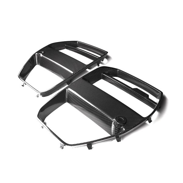 BMW M3:4 G80:81:82:83 Pre-Preg Carbon V style front Grilles