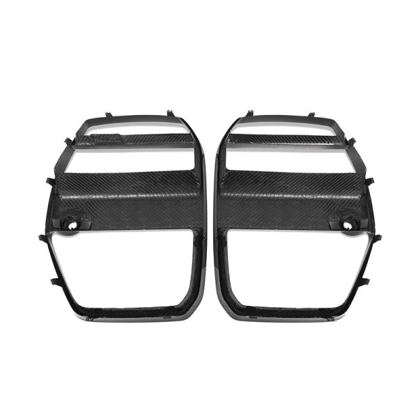 BMW M3:4 G80:81:82:83 Pre-Preg Carbon V style front Grilles