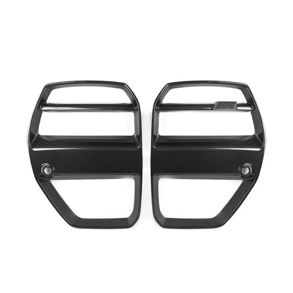 BMW M3:4 G80:81:82:83 Pre-Preg Carbon V style front Grilles