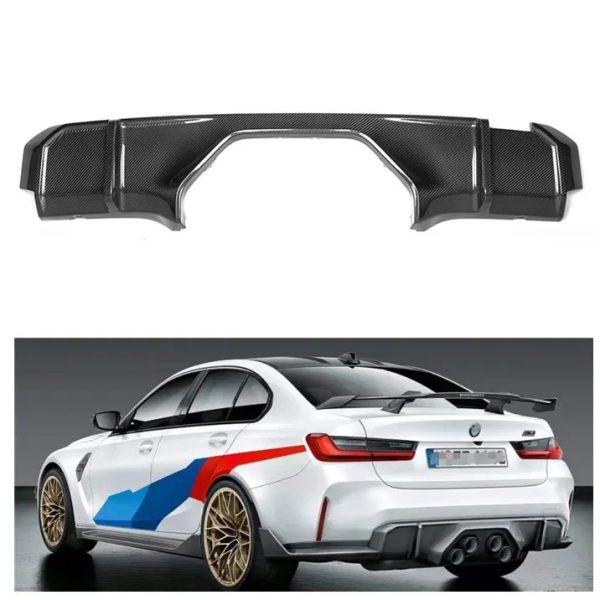 BMW M3:4 G80:82 Pre-Preg Carbon MP style rear middle exhaust Diffuser