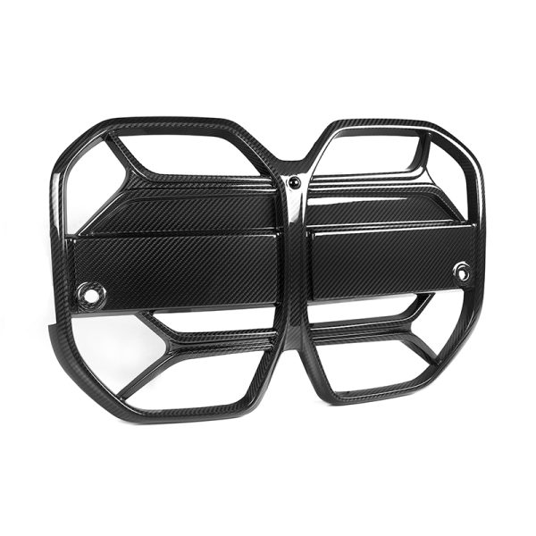 BMW i4 Pre-Preg Carbon CSL style front Grilles no ACC